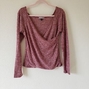 Purple Snow Red/Burgundy Long Sleeve Shirt